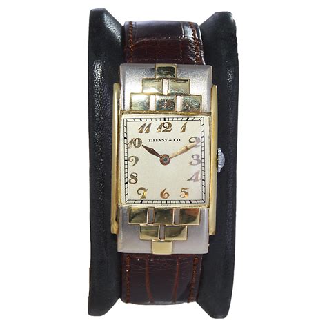 Tiffany & Co. 18 Karat Yellow Gold Art Deco Watch by 